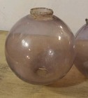 3 Antique Amethyst Purple Glass Lightning Rod Balls Weathervane Globe Lot