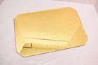 Rare Vintage Art Deco Yellow Gold Amber Glass Beveled Mirror Vanity Table Tray