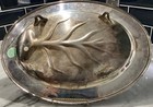 Vintage Wm Rogers Silver Plate Footed Serving Meat Platter Tree Of Life