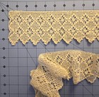 Vintage 1930 s  40 s Handmade Crocheted White Cotton Lace Trim 48 