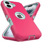 For Iphone 16 Case Heavy Duty Shockproof Hybrid Rugged Triple Layer Phone Cover