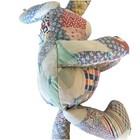 Vtg Handmade Quilted Patchwork Bunny Rabbit Tied Off Stuffed Animal Plush 30   