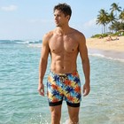 Men s Double Layer Swim Shorts Quick Dry Beach Swimming Trunks