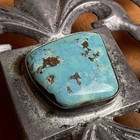 Vintage Navajo Sterling Silver Turquoise Belt Buckle 80g