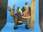 Williraye Studio Santa Reindeer Puppy Dogs Christmas Figurine Retired Rare