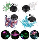 Solar Powered Hummingbird Wind Chime Color-changing Led Light Yard Garden Decor