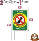 - No Dog Poop Signs For Yard  9  X 12   2 Pack   Please Be Respectful