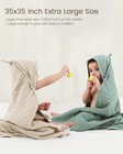 2 Pcs Muslin Cotton Baby Hooded Bath Towels 35x35 Inch Soft Newborn Infant