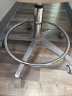 Vintage Dental Rolling Stool Chair Beige Adjustable Medical Salon
