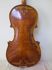 4 4 Violin Stradivarius Tiger Flame Maple Master Hand Carve Pattern 7 
