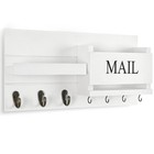 Mail Organizer For Wall Mount          Key Holder With Shelf Includes Letter White