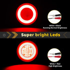 Smoked Lens 4 Inch Led Trailer Tail Lights 2pcs Halo Brake Stop Running Lights