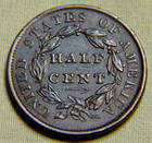 1835 Classic Head United States Half Cent - Us 1 2c Copper Penny Coin Lot 1041