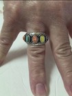 Carolyn Pollack Relios Silver 5 Stone Multi Gemstone Ring Size 11 New 