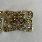 Vintage Musi Gold Tone Rhinestone Shoe Clips Art Deco Style Pair Patent Signed