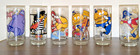 Vintage 1977 Mcdonalds Action Series Glass Set 6 Complete Mcdonaldland Drinkware