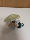 Vtg 1950s Porcelain Pixie Elf Fairy Boy Under Mushroom Figurine Polka Dot Htf
