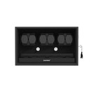 Automatic Rotation 6 Watch Winder Box With 6 Extra Storage Box Blue Led Light