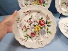 Set Of 4 Vintage Booths Flowerpiece Pattern Dinner Plates 10 1 4  Wide