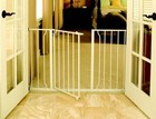 Dog Gate Walk Thru Pet Fence Baby Child Safety Wide Indoor Adjustable Barrier 