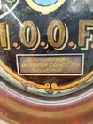  Antique Odd Fellows I o o f  Western Lodge 370 Reverse Painted belvel Glass Pic