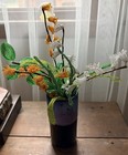 Vtg Stem French Glass Seed Beaded Flower Bouquet Lot 7 Pieces Lily Of The Valley