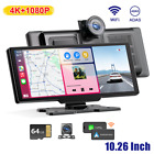 Wifi Stereo Touch Screen Android Carplay 4k 1080p Dash Cam Camera 10 26 adas Gps