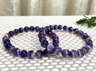 Wholesale 6 Pcs 4 6 8 10 12mm Natural Amethyst Crystal Stretch Bracelet 7 5  Aaa