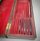Superb Civil War H  Hernstein Ny Amputation Scalpel Medical Surgical Ebony Wood
