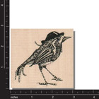 Wood Rubber Stamp  Bird With Hat  Art  Wildlife  Media  Nature sketch draw birds