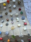 Vintage Assorted Button Sample Card Glass Metal Rhinestone Novelty Shank Buttons