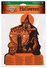 Beistle Vintage Halloween Witch Fortune Wheel Game Cardstock 1  Orange black