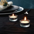 24 Pack Glass Tea Lights Candle Holder For Tables  Wedding Decoration  1x2 In