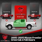 Drop Running Board For 2005-2025 Nissan Frontier Crew Cab Side Nerf Bars 2-stair