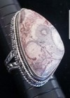 90743 - Size 9 - Mexican Bird Eye 925 Silver Handmade Antique Design Ring 