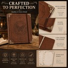 Pu Leather 3 Ring Binder For 8 5  X 11  Letter Size Paper  1 Butterfly Brown