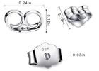 30pcs 15 Pairs 925 Sterling Silver Earring Backs Replacement Secure Ear Locking 
