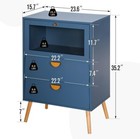 Blue Cabinet With Glass Doors Storage Cabinet Sideboard Display Cabinet Bedroom