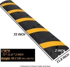 2pcs 72 x11 8  Rubber Speed Bumps Driveway Gravel Road Parking W 6 Bolts Spikes