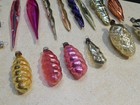 Lot Of 19 Vintage Soviet Glass Christmas Ornaments Icicles Ice Pendants Ussr
