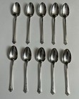 Set 10 Sterling Silver Damask Rose Teaspoon 6 1 8  Oneida 313g Two Days Only
