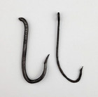 Nice Large Handmade Iron Fur Trade Fishing Hooks - 2 Pcs - Bottineau County Nd