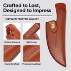 Matsato   Premium Leather Sheath For Original Matsato Japanese Steel Chef Knife 