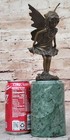 Art Nouveau Style Bronze Fairy Woman Statue On Marble Bass   Bronze Sculpture Nr