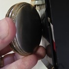 Puritan Full Hunter Quartz Pocket Watch Gold Black Religious Cross