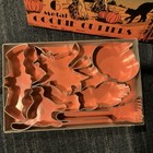 Halloween Trick Or Treat Cookie Cutters Vintage Metal Set Of 6 New Witch Cat Bat