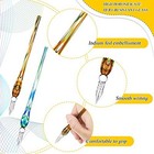 6 Pieces Handmade Glass Dip Pen Crystal Glass Signature Pen Calligraphy Glass
