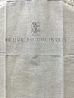 Brunello Cucinelli 100  Cotton Logo Zippered Snaps Garment Bag 60 X 100cm New