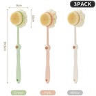 Long Handle Body Bath Brush Soft Back Shower Exfoliating Skin Scrubber Massager