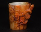 Certified Natural Hetian Jade Hand-carved Exquisite Jade Cup 7766